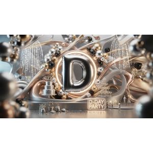 Decorative Metallic Letter D Centerpiece for Special Events