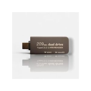 USB-C 3.2 SD/Micro SD Card Reader, 209MB/s Dual Slot Memory Card Adapter for Mac, Laptop, iPad, iPhone