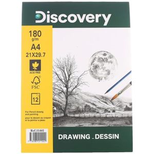 Discovery ديسكفري كعب ابيض 180 جرام 12 ورقة A4 من سكيتش C-19272-1 - متعدد الالوان