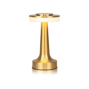 Gold Cordless LED Table Lamp with Touch Dimmer, Brass Finish CODE: 7L