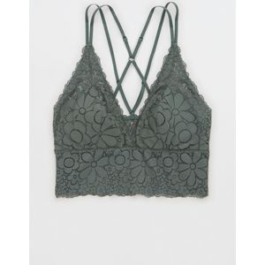 Buy Aerie Lace Padded Plunge Bralette online