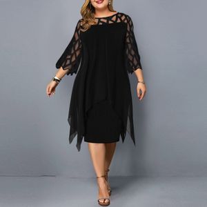 Fashion (White)SOMOIA L-4XL Plus Size Dress Women Wholesale