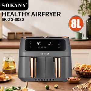 Sokany Digital Air Fryer Without Oil Tow Door 1500Watt 8.0 Liters - SK-8030  @ Best Price Online