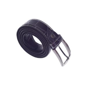 KEMT  Men's Natural Leather Belt Snake Pattern Size 130 CM - Black