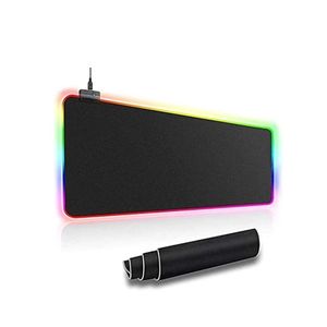 POINT Mousepad luminous RGB XL size - Large mouse and keyboard pad for games and work - Soft, anti-slip texture - Water and dust resistant - 13 lighting modes - Braided cable, 1.8 meters long