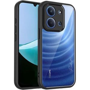 جراب فائق النحافة مقاوم للصدمات متوافق مع هاتفي Xiaomi Redmi 15C 4G و Xiaomi Poco C85 4G - جراب خلفي شفاف بإطار من مادة TPU سوداء، تصميم نحيف وحماية شفافة