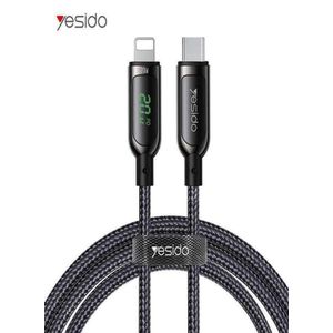 Yesido CA86 20W Fast Charging Led Digital Display Nylon Braided Zinc Alloy