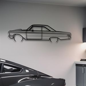 Giftaty Luxury Vehicle Silhouette Wall Art – Automotive Decor for Garage, Man Cave, Office & Home – Wall art, office, home, room creative decor, framed posters (1963 Galaxie, S)