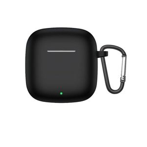 جراب سيليكون ناعم لسماعات هواوي فري بودز SE 2/SE 3 مع خطاف، جراب واقٍ مضاد للسقوط (أسود)