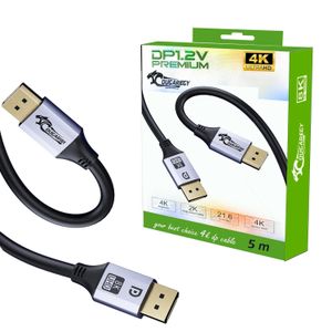 COUGAR-EGY DisplayPort to DisplayPort 5M Cable, DP to DP Male to Male Cable Gold-Plated Cord, Supports 4K@60Hz, 2K@144Hz Compatible for Lenovo, Dell, HP, ASUS and More