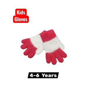 قفازات أطفال مناسبة للأعمار من 4-6 سنوات مصنوعة من الصوف المستورد الدافئ والناعم