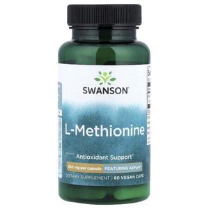 Swanson L-Methionine, Featuring AjiPureÂ®, 500 mg, 60 Vegan Caps