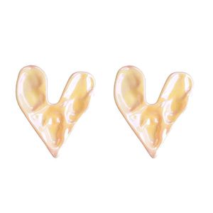 3Diamonds Women's Plastic Heart Stud Earrings - Pink BoxHO-35