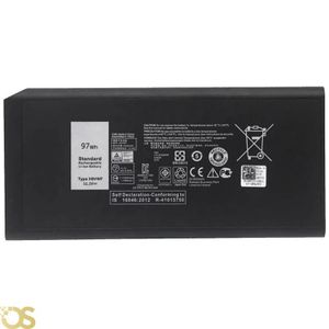Os بطارية متوافقة مع  Dell Latitude 14 Rugged 5404 5414 E5404 7404 7414 E7404 (4XKN5 X8VWF 97WH) - ضمان 3 أشهر (11.1V / 97Wh ≈ 8730mAh)