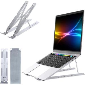 Portable Aluminum Laptop stand, adjustable and foldable, well-ventilated
