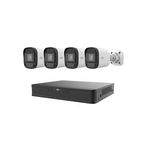 UNV KIT SURVEILLANCE SECURITY SYSTEM/XVR301-04G3 DVR 4-PORT UP TO 5MP & 4*UAC-B112-F40-X 2MP Fixed IR Analog HD Bullet Camera