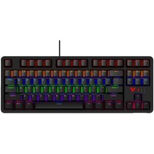Rapoo V500Pro 87 Rainbow TKL Gaming Mechanical Programmable Keyboard Black