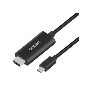 onten TYPE C To HDMI 4K Cable 1.8M Support resolutions up to 3840×2160@30Hz (4K 30) and backwards compatible to 720, 1080p