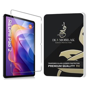 واقي شاشة، متوافق مع Xiaomi Redmi Pad 2 2025 11 inch Tempered Glass Film (HD Crystal) (Easy Installation) (Scratch Resistant) (9H Hardness)، من زجاج، تصميم مقاوم للخدش، تصميم نحيف وخفيف - شفاف