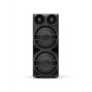 GAMMA مكبر صوت محمول للحفلات مع إضاءة LED مدمجة وتقنية TWS موديل GT-442، لون أسود، يدعم USB وAUX وبطاقة TF مع ميكروفون مدمج لتجربة صوتية متكاملة في التجمعات والأنشطة الخارجية