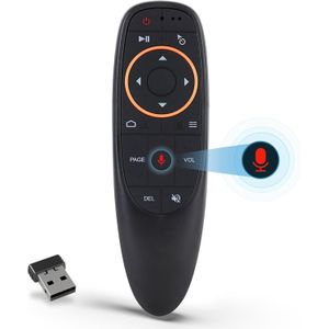 Voice Remote Control,  G10 Air Mouse 2.4G Fly Mouse 6 Axis Gyroscope Sensing Mini Wireless Keyboard for Android TV Box Windows PC, USB Receiver Universal Mini Keyboard Combo Without Backlit