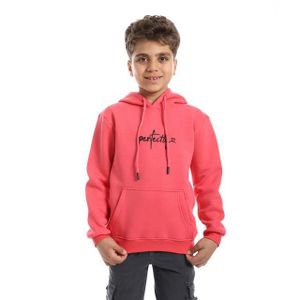 Andora Printed Long Sleeves Hoodie - Fuchsia