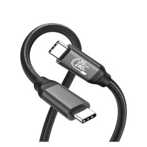 Baseus USB C to usb c Data Transfer Cable,,USB 3.1 Cable, Support 20Gbps 240W PD Fast Charging Cable, Nylon Braided (1 Meter) Black