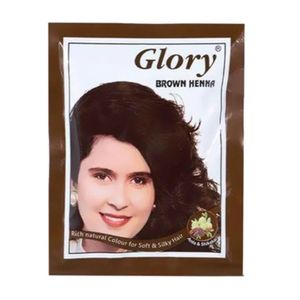 Glory Brown Henna Rich Natural Colour For Soft & Silky Hair 10 gm