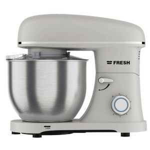 Fresh عجان ستاند فريش 8 لتر 1900 وات، 6 سرعات مع تربو، وعاء استانلس ستيل، مضرب عجن وخفق وتقليب، رأس متحرك، غطاء مانع للتناثر، مفتاح أمان وحماية من الحرارة، بيج، ضمان سنة، FSM-1900-BG