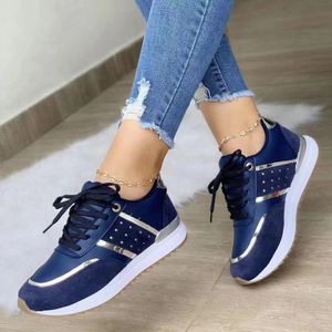 Fashion Blue Women Casual Shoes Woman Sneakers Platform Shoes