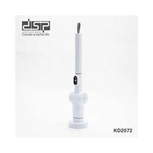 Dsp  فرشاة تنظيف كهربائية دوارة 9 في 1، قوة 10 وات، لاسلكية، مقاومة للماء IPX6، عمود قابل للتعديل 48-120 سم، موديل KD2072 أبيض