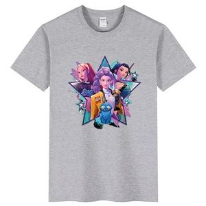 Light grey Cotton T-shirt  K-pop Demon Hunters
