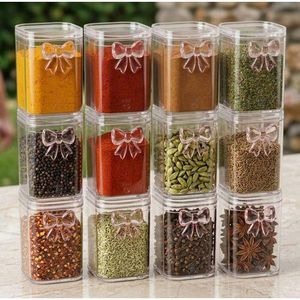 Clear Acrylic Spice Containers Set