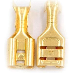 General Terminal Connect Female Wire Terminals 2.8mm Gold Pack 50.