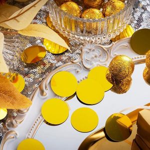 Secret قصاصات ورقية دائرية لتزيين حفلات أعياد الميلاد وحفلات الزفاف والمناسبات الأخرى مستلزمات تزيين  - عبوة ٥٠ كيس دهبي 