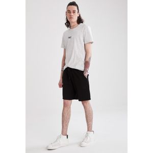 Defacto Slim Fit Lace-up Basic Cotton Combed Cotton Shorts