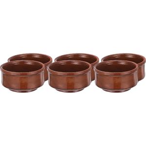 برام زبادي فخار دائرية ( 6 قطع)