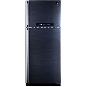 Sharp ثلاجة SJ-PC58A(BK) ديجيتال نوفروست مع بابين وبلازما كلستر، 450 لتر، أسود