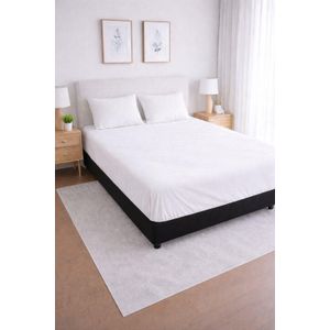 YARLIN يارلن -بطانية خفيفة بأستيك 200*200*30 - مع 2 خددية 50*70 - ابيض