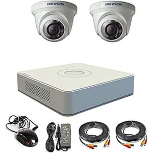 Hikvision كاميرا تربو اتش دي 2 ميجابكسل 1080P 2 كاميرا داخلية مع مجموعة دي في ار سي سي تي في من 4 قنوات - 2724470485010، من هايكفيجن