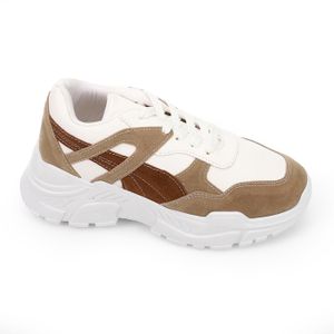 Ice Club Earth Tones Casual Sneakers - Beige & Havana