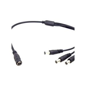 DC 4 Splitter Cable Power Lead 5.5x2.1mm Pigtail 1 Female to 4 Male Plug for CCTV Surveillance System Car