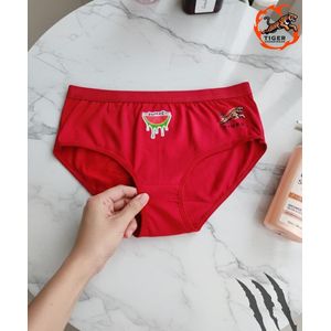 Tiger Printed cotton women's underwear, 2-pack of 6 pieces