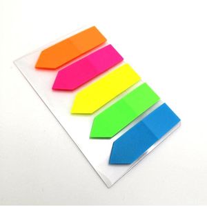 ورق ملاحظات لاصق على شكل سهم - 5 ألوان.