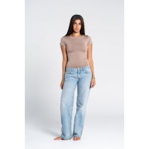 OUTDATED Round Neck Short Sleeve - Cafe