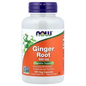 Now Foods Ginger Root 550 mg 100 Capsules