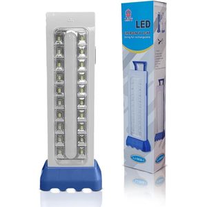 LSJY مصباح طوارئ قابل لإعادة الشحن ببطارية تدوم طويلاً، مصباح طوارئ LED قابل لإعادة الشحن بمقبض، مفتاح تشغيل/إيقاف وسعة شحن كبيرة (LJ-5930-1)