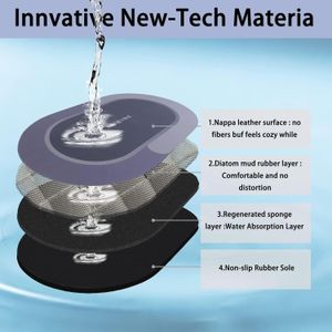 Daga 1 Super Absorbent Floor Mat,Super Absorbent Bath Mat,Soft Quick Dry Non-Slip Floor Mat,Easy Clean Bath piece (Oval) piece