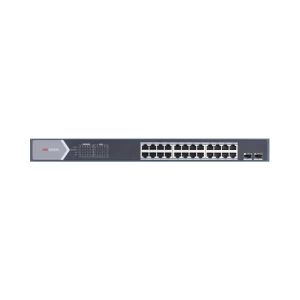 Hikvision DS-3E0526P-E/M Unmanaged PoE Switch, 24 Port Gigabit + 2 Port SFP fiber optical port
