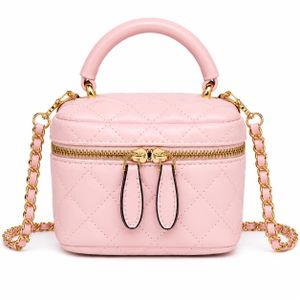 Elegant Pink Women's Handbag , Model LB-2024, Quilted Design with Gold Chain Strap, Perfect for Daily & Formal Occasions, Lightweight & Durable to Carry Essentials in Ultimate Style and Sophistication